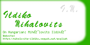 ildiko mihalovits business card